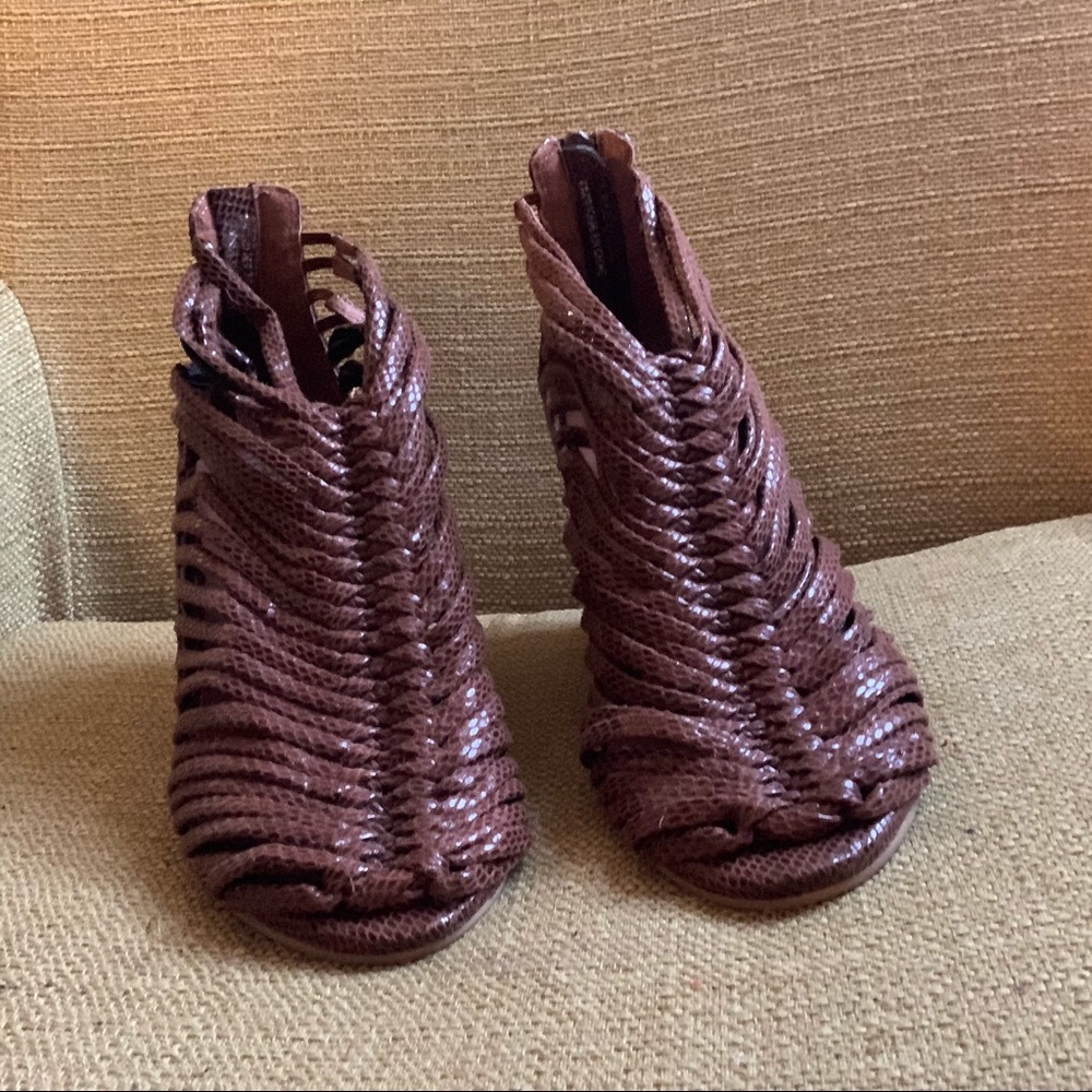 NEVER WORN Jeffrey Campbell peep toe wedge